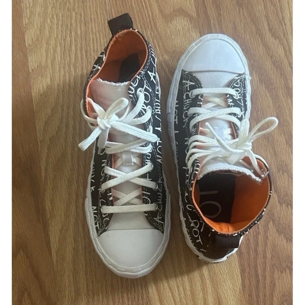 Converse Not a Chuck Kids' High-Top Sneakers with Orange Accents Size 3 Preowned